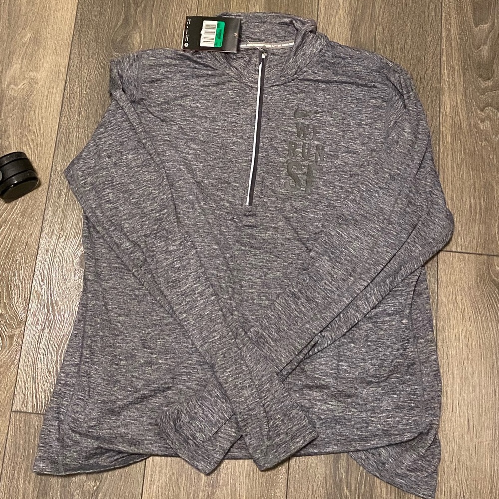 NWT Nike Dri Fit Long Sleeve Half Zip Running Top